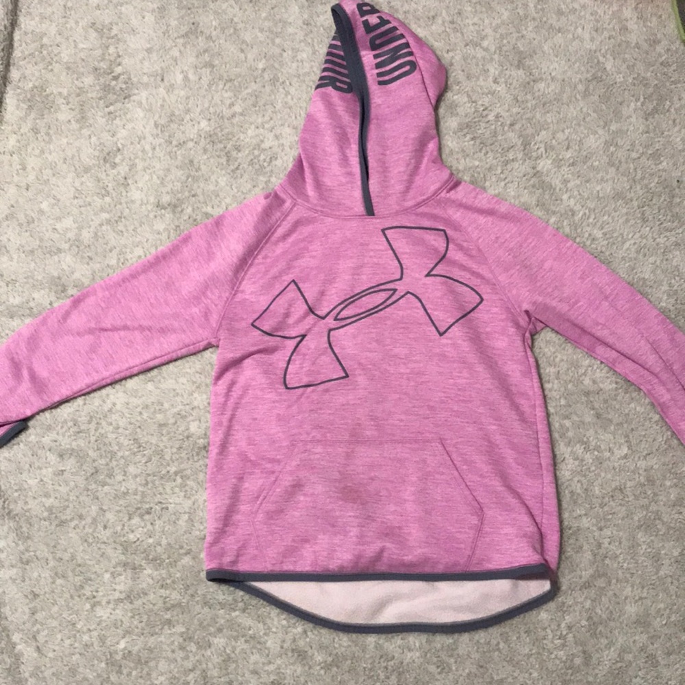 under armor purple and grey hoodie size L